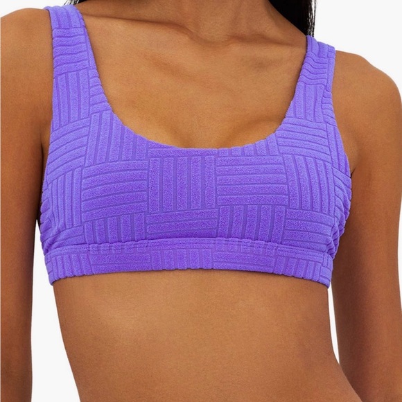 Beach Riot Peyton Terry Ribbed Bikini Top